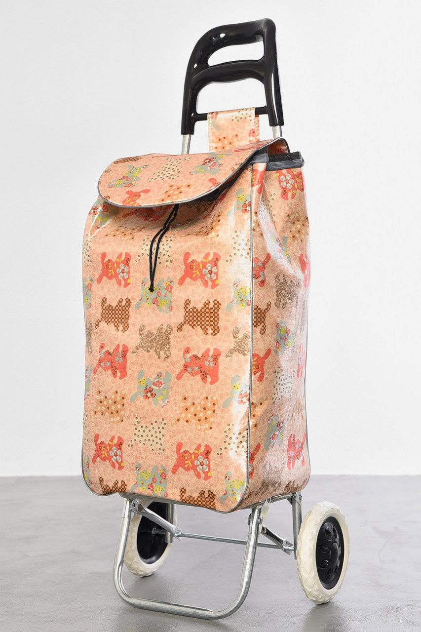 Сумка кравчучка на колесах бежевого кольору 182260P, фото 1