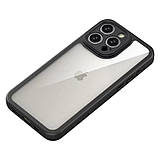 TPU чохол Transparent + Colour 1,5mm для Apple iPhone 14 Pro (6.1") Black, фото 5