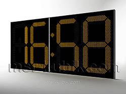 Великі годинники для фасаду з термометром 3000х1400 мм
