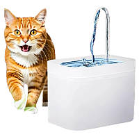Фонтанчик поїльник для кота 1.5 літра з живленням від мережі 220 в Cat Water Fountain білий (GS-141798)