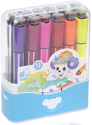 Фломастери 12кол. зі штампом 1881-12 у пласт.боксі, фото 2