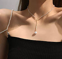 Весільне намисто чокер із перлів з кулоном