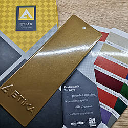 Поліефірна порошкова фарба металік золото Gold 1036 глянсова Etika