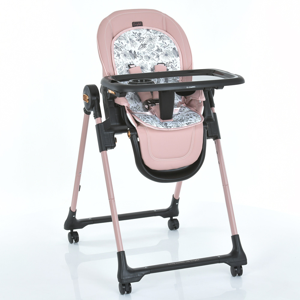 Стільчик для годування El Camino Crystal ME 1037-B Rose Gold