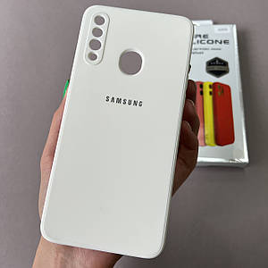 Чохол для Samsung Galaxy A20s чохол з мікрофіброю захистом камери на талефон самсунг а20с білий s1q