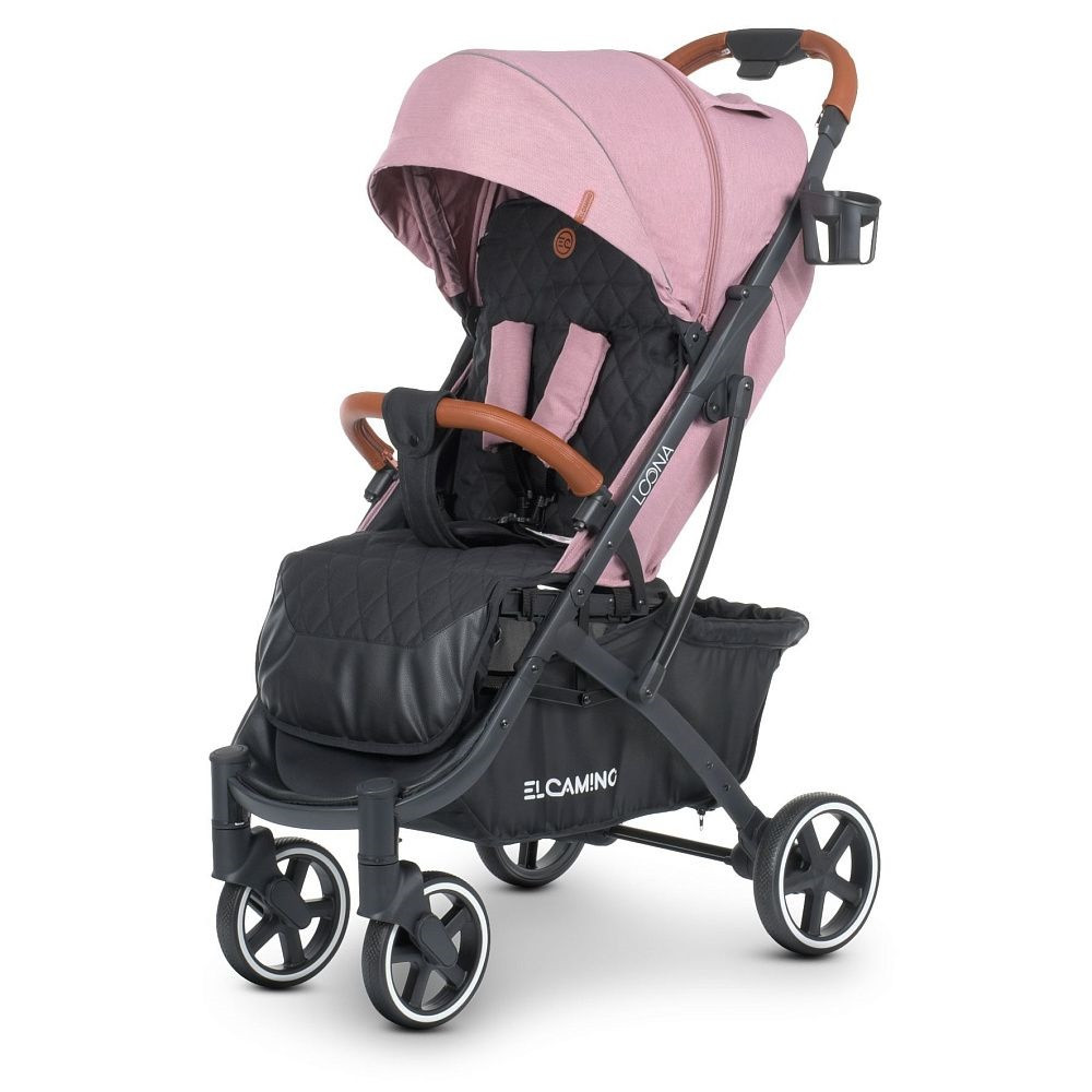 Візок дитячий ME 1090-1 LOONA Blush Rose прогулянк.,дощов.,моск.,підстак.,сумка,4пол.спин.,рожевий.