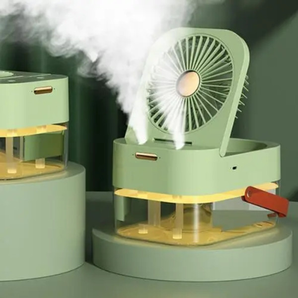 Вентилятор маленький настільний USB Small fan Зелений, фото 1