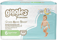 Підгузки дитячі Giggles Premium 6 Extra Large 15 + кг 20 шт