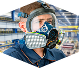 Протигаз. Маска захисна панорамна ST-S100 1 (байонетне кріплення фільтра)ОРИГІНАЛ, фото 6