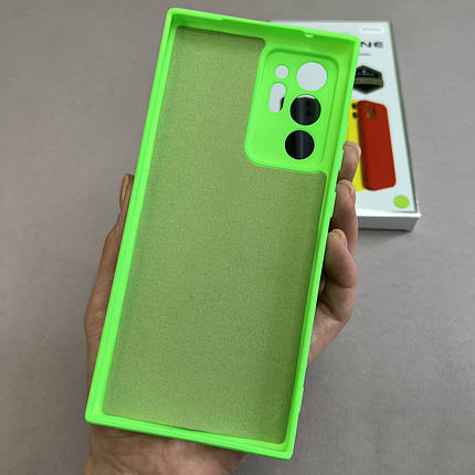 Чохол для Samsung Galaxy Note 20 Plus чохол з мікрофіброю захистом камери на самсунг нот 20 плюс салатовий s1q, фото 3