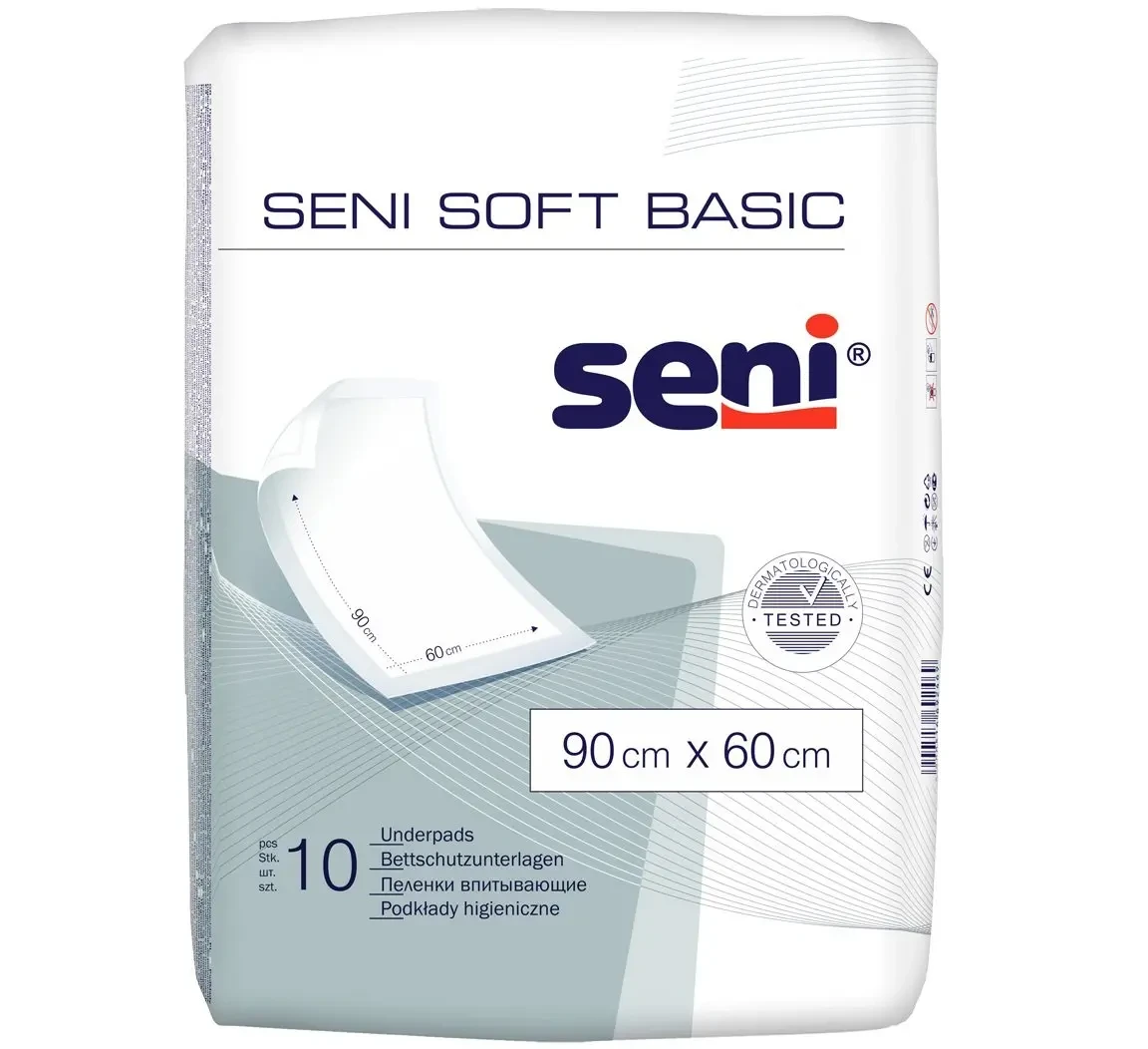 Пелюшки гігієничні SENI SOFT BASIC 40*60 №10 1/24