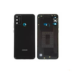 Задня кришка Huawei Honor 9A, Honor Play 9A (чорна оригінал Китай зі склом камери)
