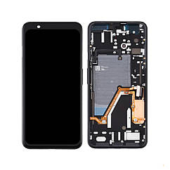 Дисплей (екран) Google Pixel 4 XL G020J з тачскріном (оригінал Китай з рамкою та помаранчевою кнопкою)
