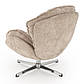 Стильне поворотне крісло Guido бежеве з оббивкою з тканини в спальню, фото 8
