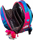 Комплект 3в1: Каркасний портфель + мішок + пенал DeLune для дівчаток в школу на 1 клас/ Шкільний рожевий рюкзак ранець з їжачком, фото 6