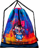 Комплект 3в1: Каркасний портфель + мішок + пенал DeLune для дівчаток в школу на 1 клас/ Шкільний рожевий рюкзак ранець з їжачком, фото 7