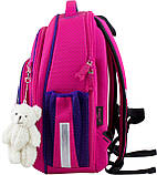 Маленький каркасний шкільний ранець для дівчаток Winner One на 1-2 клас/ Рожевий портфель з мишкою для першокласників, фото 2