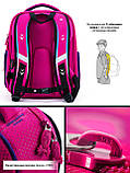 Маленький каркасний шкільний ранець для дівчаток Winner One на 1-2 клас/ Рожевий портфель з мишкою для першокласників, фото 6