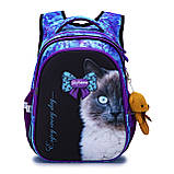 Комплект: Шкільний ортопедичний рюкзак для дівчинки SkyName +мішок з сіамським котиком +ПОДАРУНОК пенал/ Портфель в школу 1-4 клас, фото 3