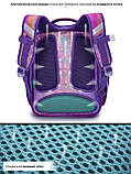 Рюкзак шкільний каркасний для дівчаток SkyName з ортопедичною спинкою/ Дівчачій портфель фіолетовий з єдинорогом в школу 1-2 клас, фото 8