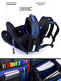 Шкільний каркасний ортопедичний рюкзак для хлопчика першокласника SkyName - космос/ Маленький синій портфель в школу 1-2 клас, фото 7