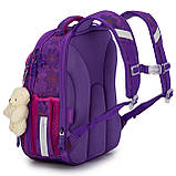 Каркасний шкільний рюкзак ранець SkyName для першого класу дівчаткам + ПОДАРУНОК/ Портфель в школу фіолетовий з ведмедиком, фото 4