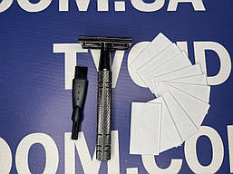 Безпечна бритва з 10 лезами DSR011 (чорна)