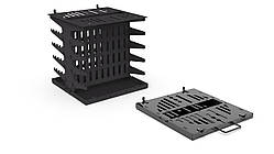 Вертикальний мангал-гриль, Збірний (чемодан)