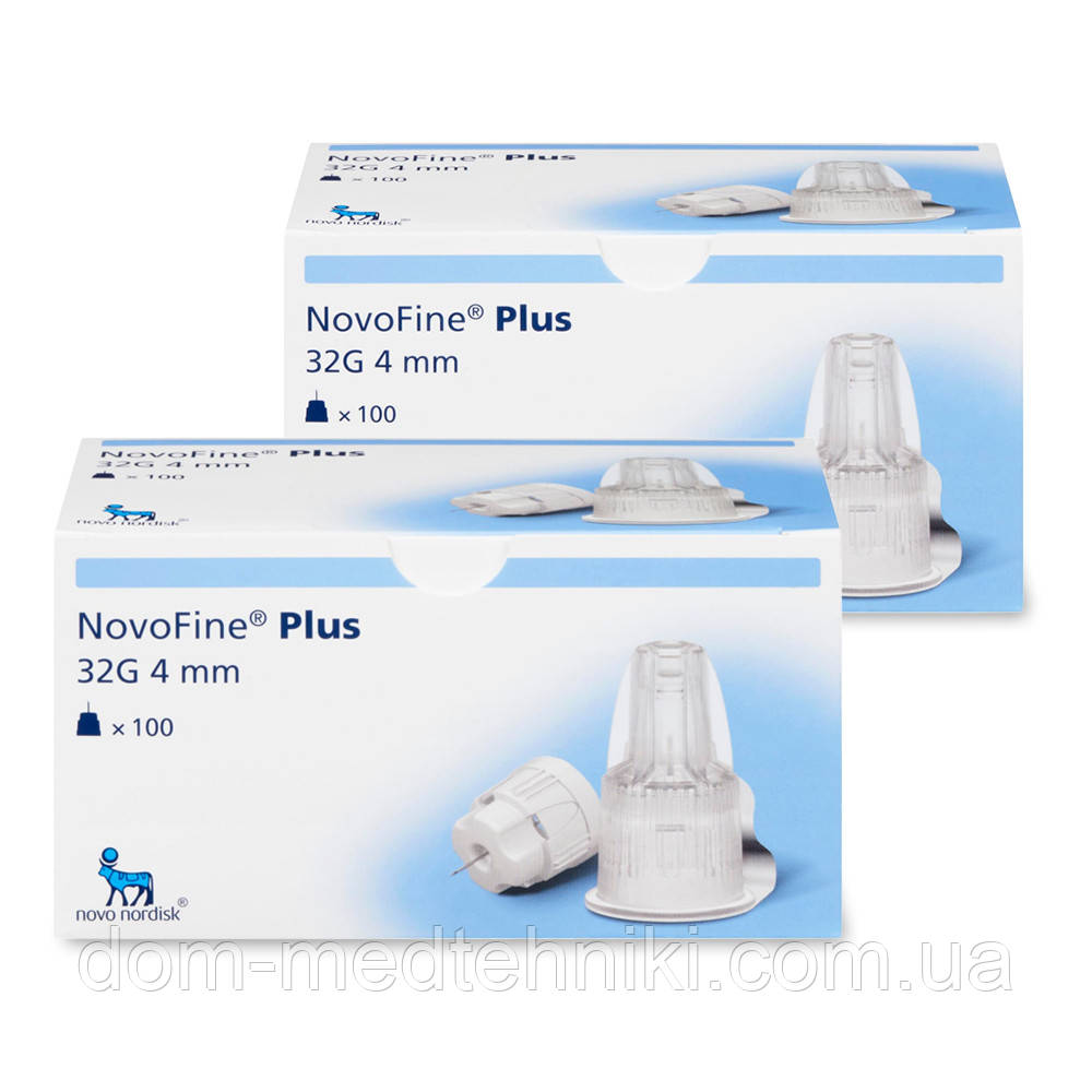 Голки інсулінові Новофайн Плюс / Novofine Plus 4 мм (0,23x32G), 200 шт.