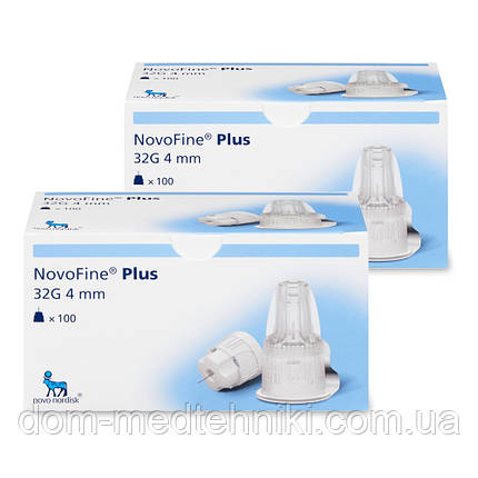 Голки інсулінові Новофайн Плюс / Novofine Plus 4 мм (0,23x32G), 200 шт., фото 1