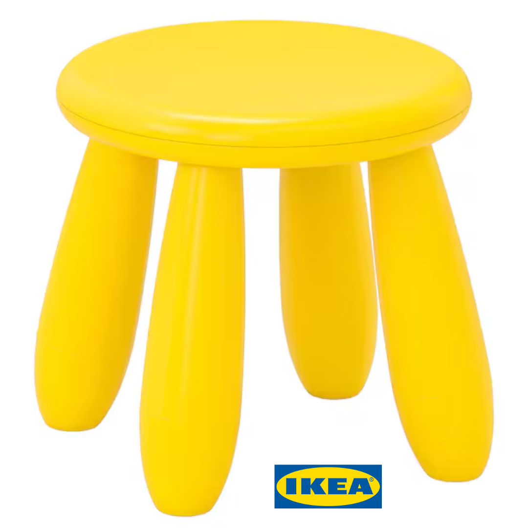 Табурет для дітей IKEA MAMMUT Жовтий 203.823.24