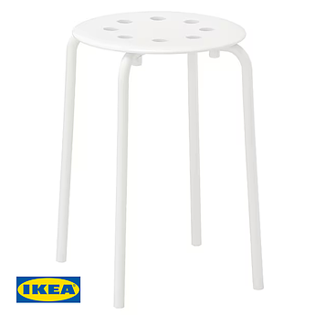 Табурет IKEA MARIUS (ІКЕА МАРІУС). 90184047. Білий