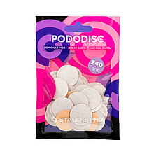 ЗМІННІ ФАЙЛИ БІЛІ ДЛЯ ПЕДИКЮРНОГО ДИСКА 240 ГРИТ STALEKS PRO PODODISC M 50 ШТ PDF-20-240W