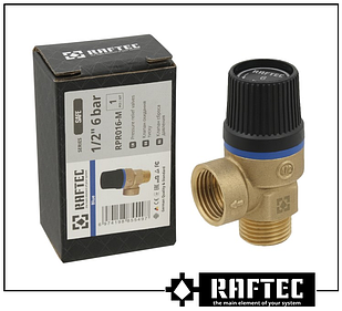 Запобіжний підривний клапан RAFTEC 1/2 вз (6 BAR) RPR016-M