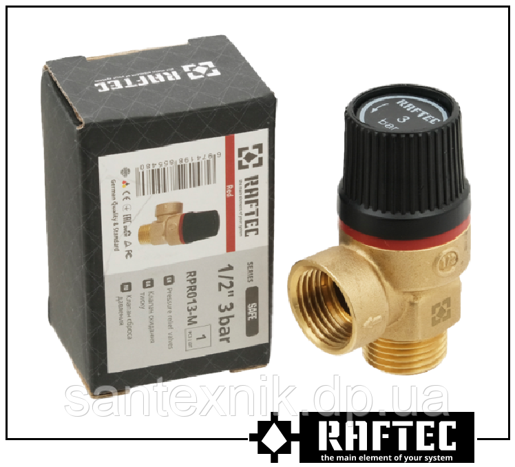 Запобіжний підривний клапан RAFTEC 1/2 вз (3 BAR) RPR013-M