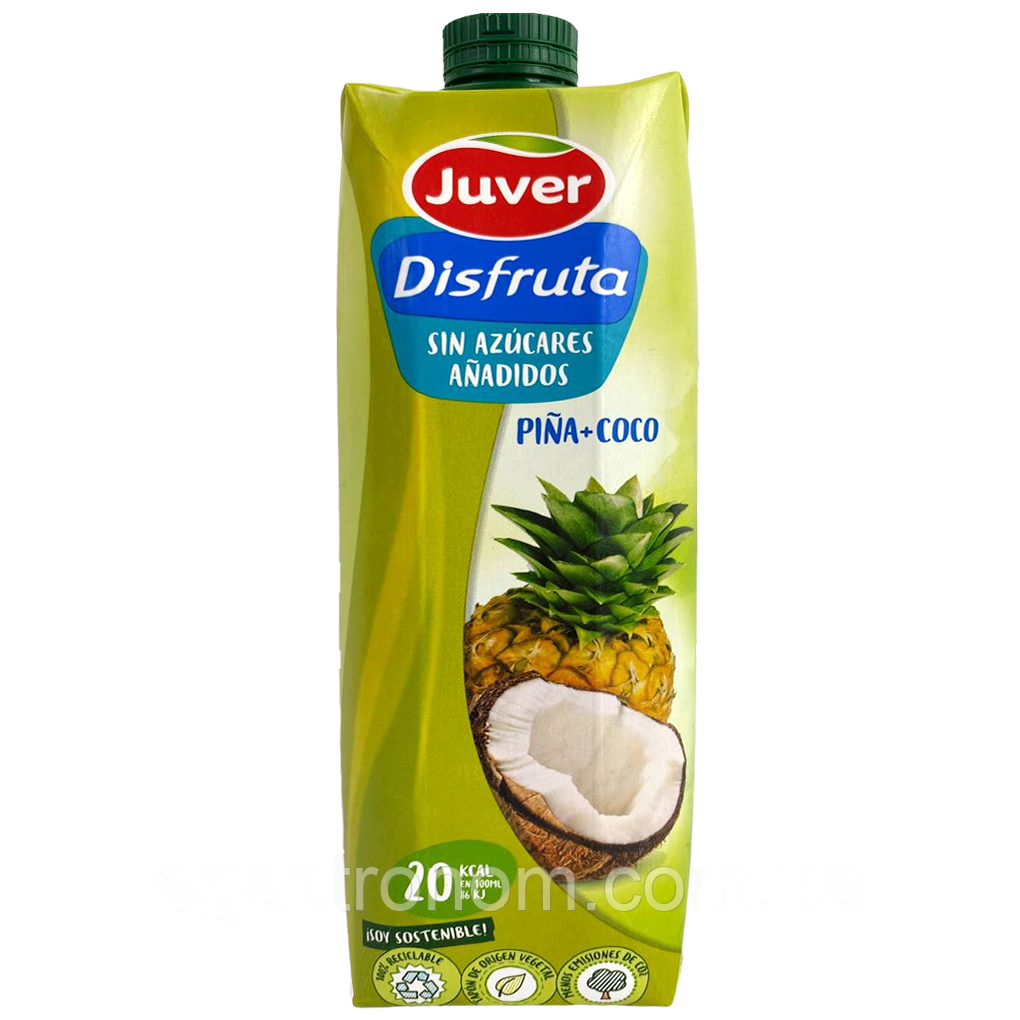 Сік піноколада (без цукру) Джувер Juver 1L 10шт/ящ (Код: 00-00016514)
