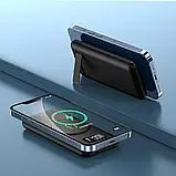 Зовнішній акумулятор накладний MagSafe Power Bank with stand 10000mAh A27-1 |Qi, 1Type-C, 20.0W| Black, фото 5