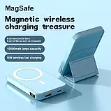 Зовнішній акумулятор накладний MagSafe Power Bank with stand 10000mAh A27-1 |Qi, 1Type-C, 20.0W| Black, фото 6