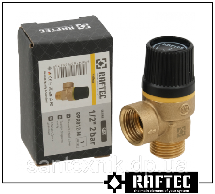 Запобіжний підривний клапан RAFTEC 1/2 вз (2 BAR) RPR012-M