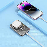 УМБ павербанк з ємністю 5000mAh HOCO Ice Crystal magnetic fast charging power bank Q14 |Type-C, QC/PD, фото 5