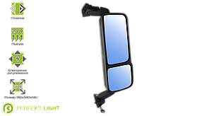 Основне дзеркало підігрів ел/керування R MERCEDES ACTROS MP4 (9608104716, 9608103616)