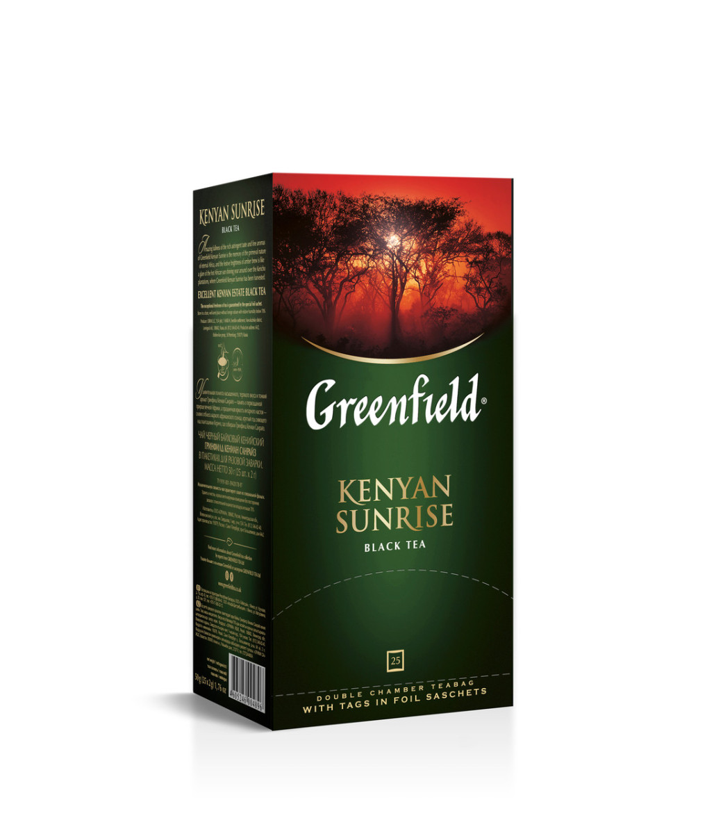 Чай чорний Greenfield Kenyan Sunrise пакетований 25*2г (Грінфілд)