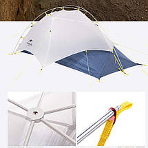 Надлегкий двомісний намет з футпринтом Naturehike Cloud Wing 2 (NH19ZP083), фото 4