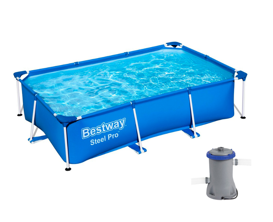 Басейн Bestway 12965 каркасний 228х159х42 см з фільтр-насосом