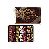 Турецкий лукум мікс Cafer Erol 900 г, 7 видів лукуму, подарункова жестяна коробка