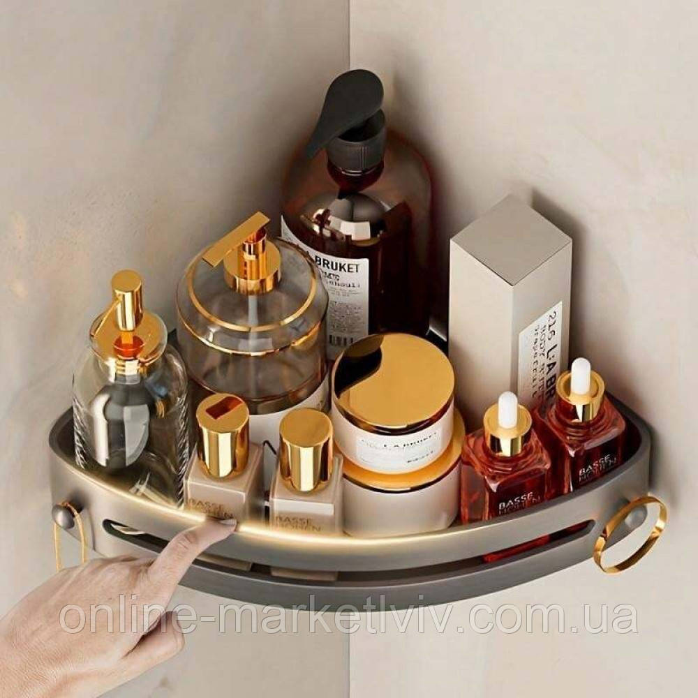Кутова полиця у ванну 30х21,5х4,5см, Storage Shelf / Поличка у ванну / Полиця на стіну для ванної