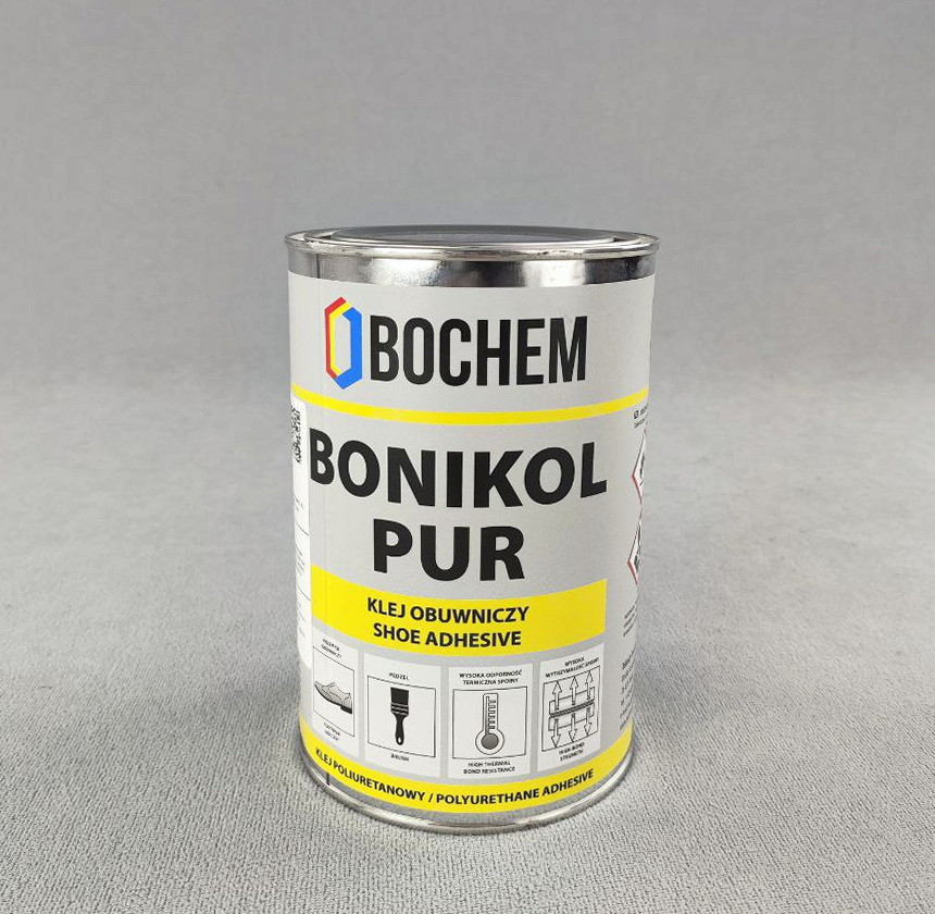 Клей поліуретановий Bonicol PUR 1л (0.8кг) (десмокол) для шкірозамінника, тканини, гуми, Польща