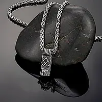 Подвеска-оберег в скандинавском стиле «Одал - Родовая руна» VLK7741 28*10 мм Viking