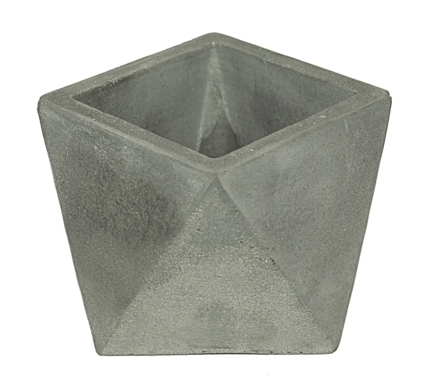 Горщик для рослин Квадро з дренажним отвором від Проміс-Плюс, з бетону