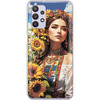Чохол Силіконовий з Картинкою на Samsung Galaxy A53 5G (A536) (Патріотичний, Дівчинка Українка)